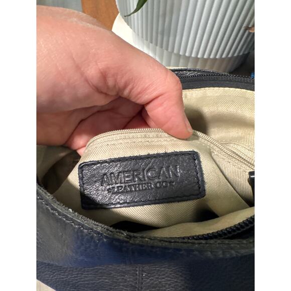 American Leather Co. Black Leather Backpack Purse - Picture 8 of 12